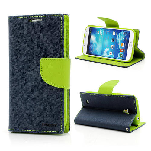 Mercury Fancy Diary Stand Wallet Case for Samsung Galaxy S4 - Blue/Green