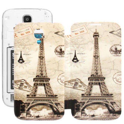 Starfish Pattern Flip Case for Samsung Galaxy S IV / i9500 Eiffel Tower