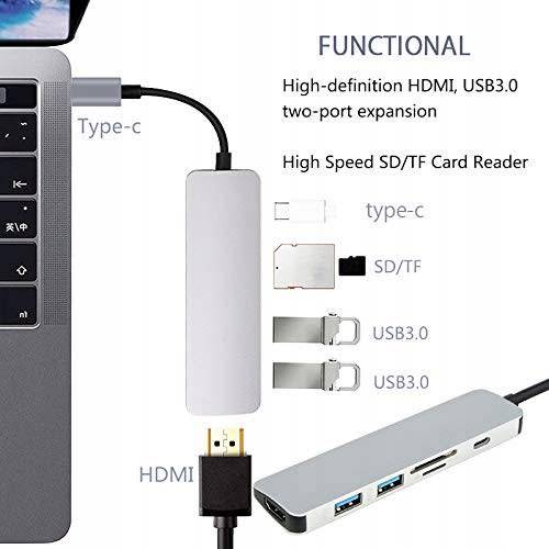 Type C Hub - HDMI+USB3.0+PD+SD/TF