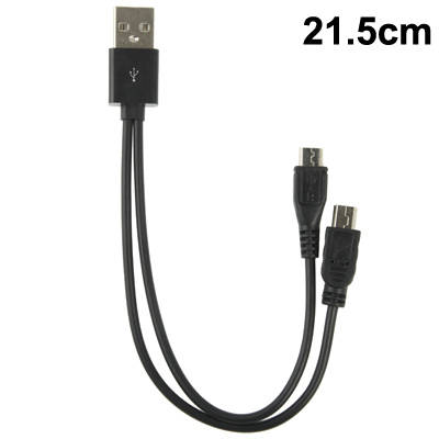 USB 2.0 to Micro USB + Mini 5 Pin Cable , 21.5cm