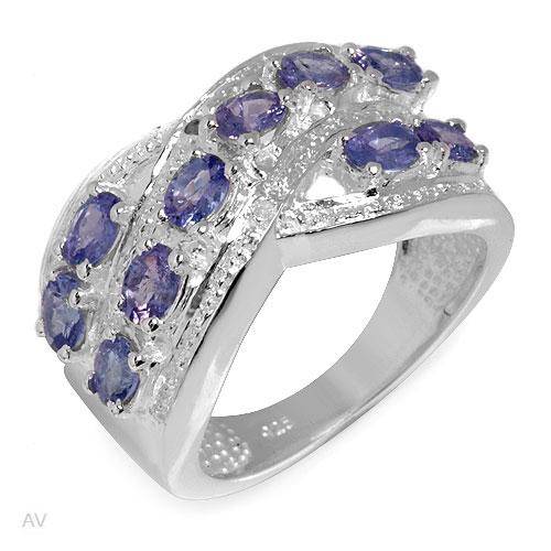 **R4200.00** Attractive Brand New Ring With 1.71ctw Precious Stones - Genuine Diamonds and Tanzanite