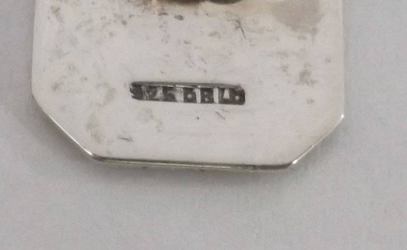 A REALLY COOL VINTAGE PAIR OF SOLID STERLING SILVER CUFFLINKS BY OBLO ...EXCELLENT CONDITION !!