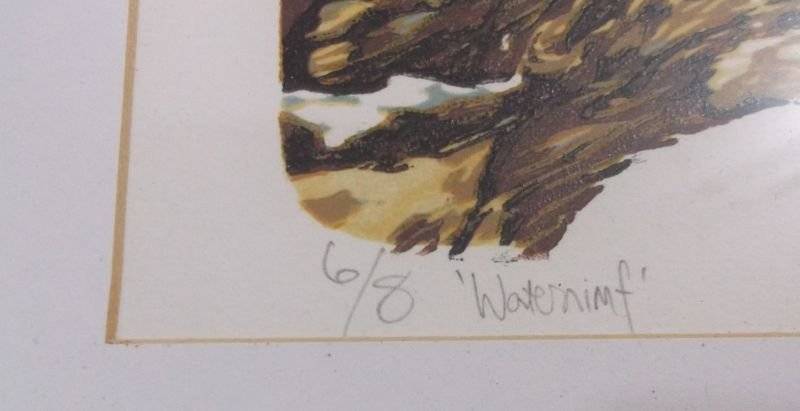 RARE FIND !! A LIMITED EDITION NUMBERED AND SIGNED WOODCUT PRINT BY FAMOUS SA ARTIST JOSHUA MILES