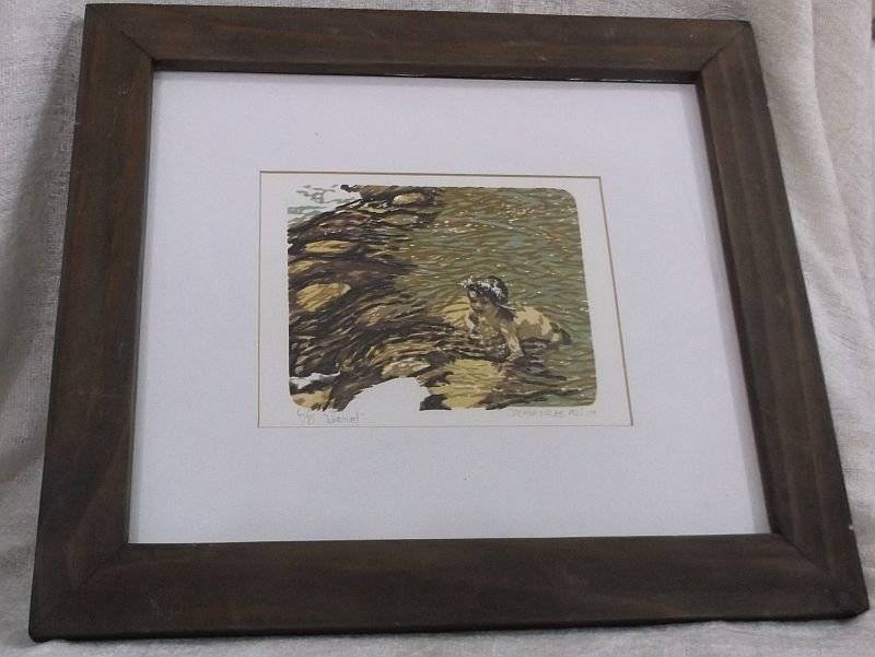 RARE FIND !! A LIMITED EDITION NUMBERED AND SIGNED WOODCUT PRINT BY FAMOUS SA ARTIST JOSHUA MILES