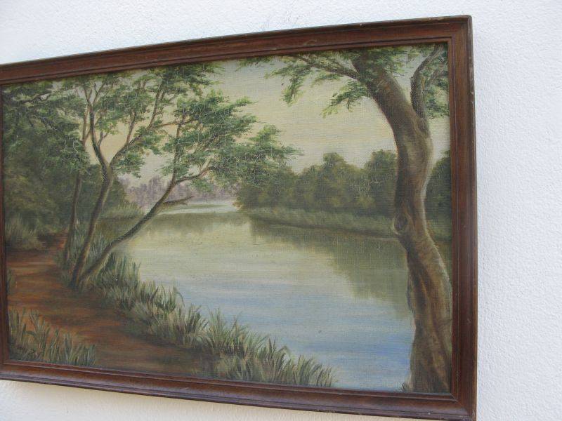 A MAGNIFICENT OLD ORIGINAL OIL ON BOARD SIGNED W VAN ZYL DATED 1936 ...WHAT A FIND !! WOW !!