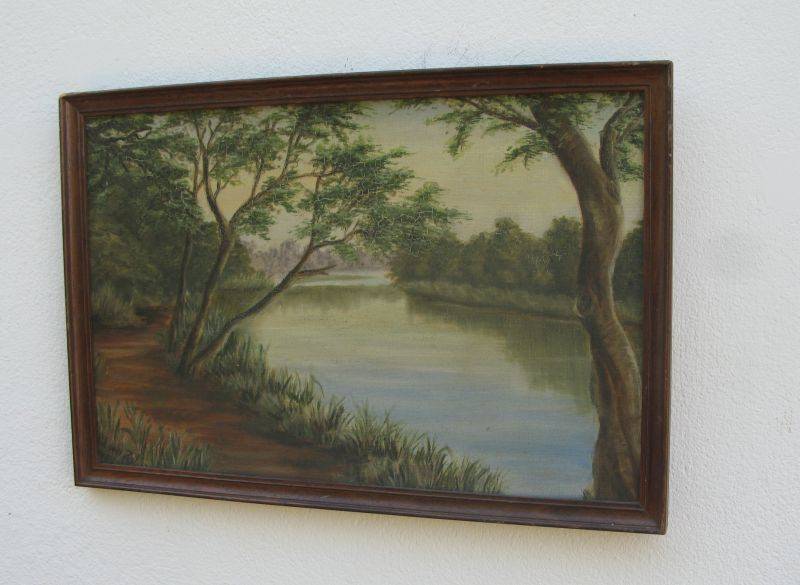 A MAGNIFICENT OLD ORIGINAL OIL ON BOARD SIGNED W VAN ZYL DATED 1936 ...WHAT A FIND !! WOW !!
