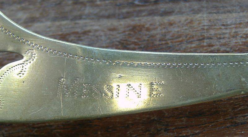 COOL !! A RARE WW1 TRENCH ART BULLET KNIFE WITH INSCRIPTION ""MISSINE"" ...WOW !!