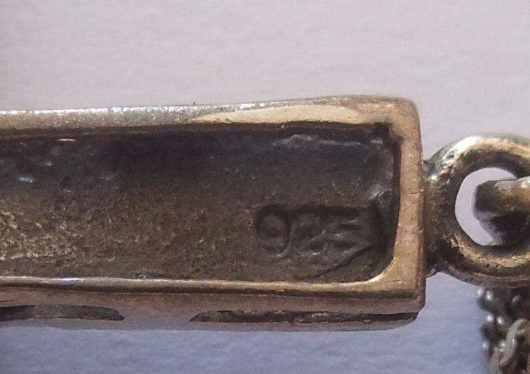 A STYLISH STERLING SILVER NECKLACE WITH A STERLING SILVER CROSS PLUS 3 STERLING SILVER RINGS !! WOW