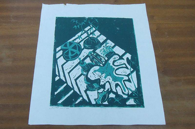 13 PIECES !! UNFRAMED !! OIL ON BOARD ,ETCHINGS, SIGNED PRINT ,WATERCOLOR, SKETCHES !! BID FOR ALL