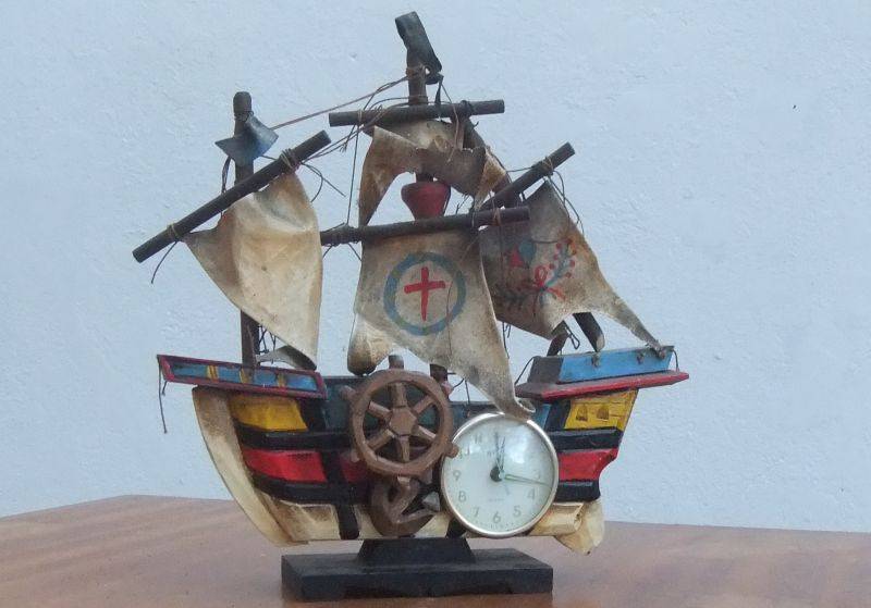 PROBABLY THE MOST KITSCH CLOCK IN THE WORLD - HAND MADE WITH MUSICAL MECHANISM - READ DESCRIPTION ..