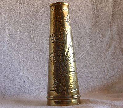 COLLECTABLE - FREE SHIPPING - Art Nouveau French brass vase