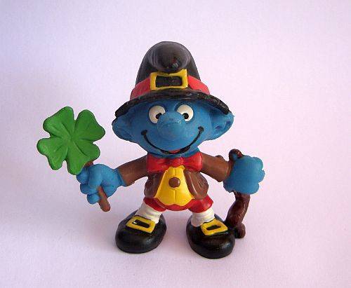 1982 VINTAGE LEPRECHAUN SMURF BY SCHLEICH / PEYO - MADE IN PORTUGAL