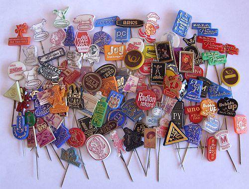 100 VINTAGE ADVERTISING STICK PINS FROM THE 1960`s AND 70`s - SUPER RARE IN SA !!! BID PER PIN !