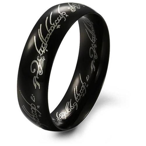 Exquisite! 18K Black Gold Plated Lord Of The Rings 6mm Ring - Size 12 (X 1/2)