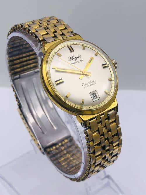 *LLOYDS MENS GOLD AUTOMATIC WATCH* 21 JEWELS!