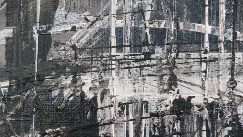 Allan Kuhnel - original abstract painting - CHARCOAL DELIGHT - Expect the unexpected