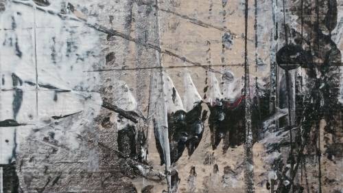 Allan Kuhnel - original abstract painting - CHARCOAL DELIGHT - Expect the unexpected