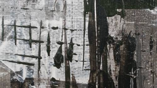 Allan Kuhnel - original abstract painting - CHARCOAL DELIGHT - Expect the unexpected