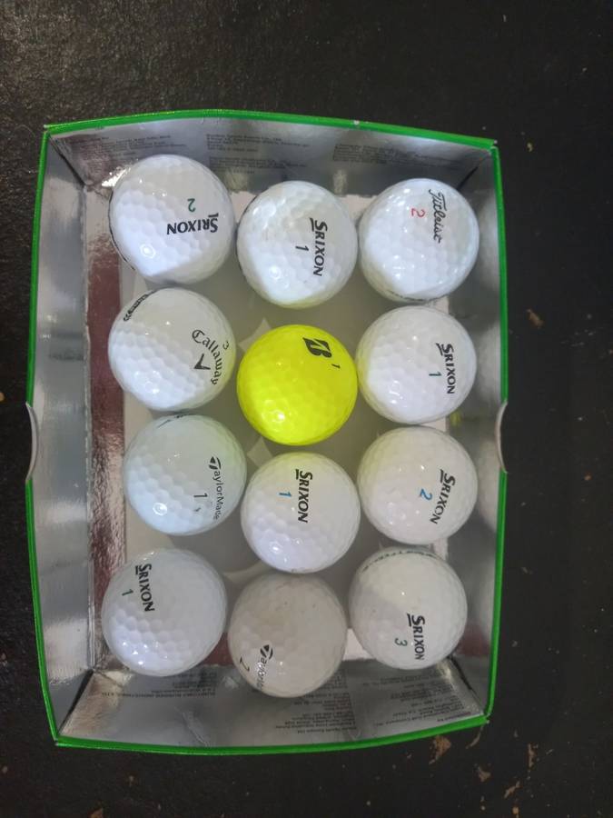 12 X  Variety Golf Ball Pack ( A - Grade) + 50 X Golf Tees + NEW Titleist Pro V 1 X 2023 Model