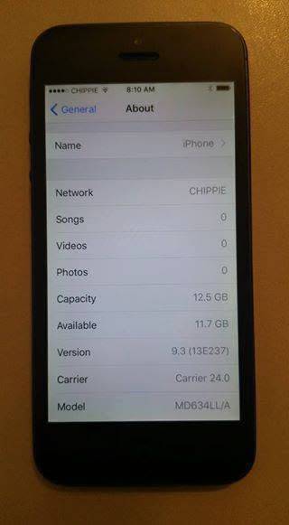 Apple Iphone 5 16GB With Black Case & Charger Works Perfectly.Good Condition