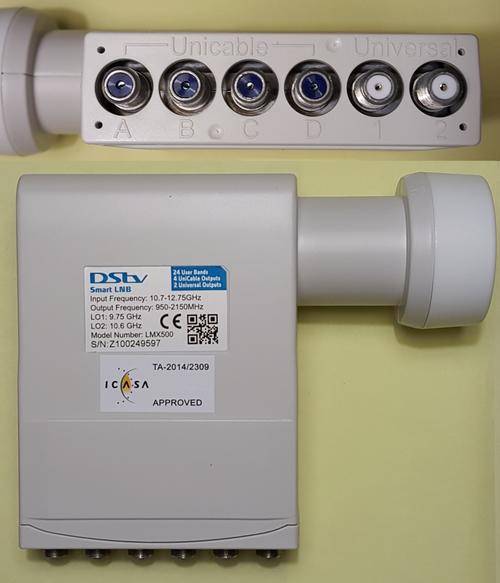 Multichoice / DSTV Smart LNB with 4xSAT-CR / Unicable LNB Ports & 2 Legacy LNB Ports