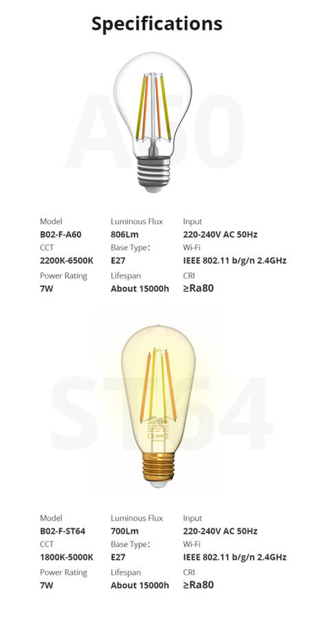 Sonoff Smart Bulb B02 F-ST64