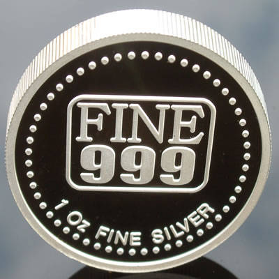 1oz .999 fine silver "Fine 999" medallion
