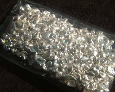 .999 fine silver granules/nuggets/pellets by fine999.com