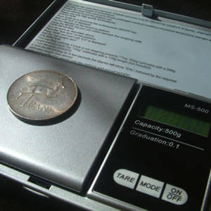 Pocket scale.  Essential tool for determining gold and silver value