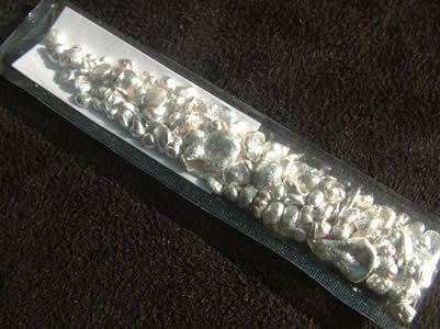 .999 fine silver granules/nuggets/pellets by fine999.com