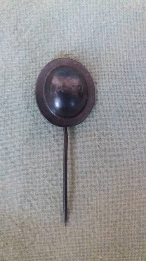 An Old M.O.T.H. Tin Hat Stick Pin
