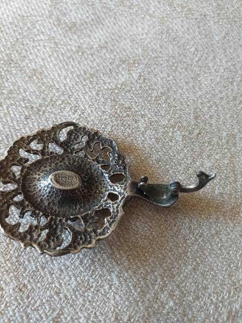 Vintage Silver Plated And White Paste Stone Enhancer Pendant