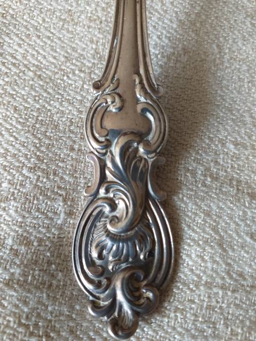 Antique Victorian Hallmarked Silver Dessert Spoon - (Sheffield 1848) - (59.4g)