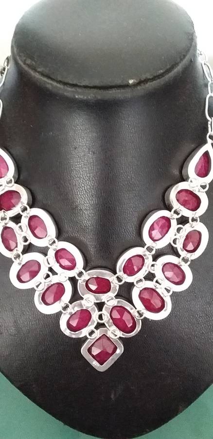 Ruby Quartz Gemstone Necklace