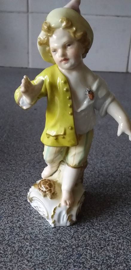 Rare Antique 19thc German Berlin KPM Figure of Young Boy