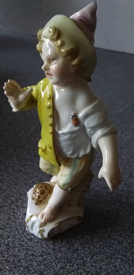 Rare Antique 19thc German Berlin KPM Figure of Young Boy