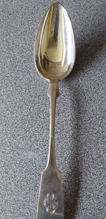 Antique German Silver Serving Spoon - (58g) - No3