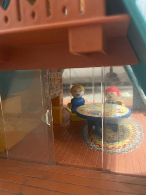Fisher Price Vintage house with dolls and furniture