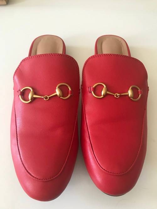 Gucci Inspired Princetown Mule Red