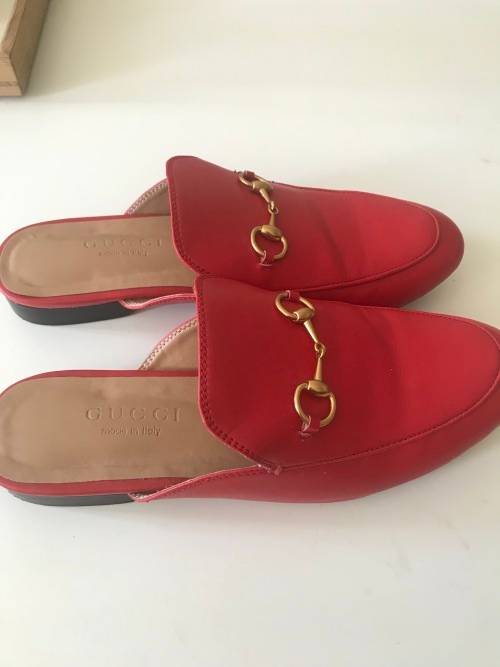 Gucci Inspired Princetown Mule Red
