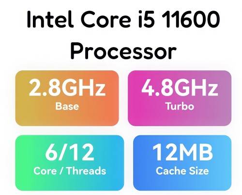 Intel Core i5 11600 CPU + FREE RGB CPU Liquid Cooler