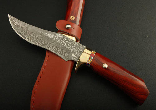 Hand Made Damascus Blade, Shootey!!  Don't Miss!!