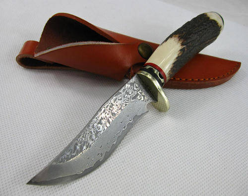 Hand Made Damascus Blade!! Antelope Horn Handle!  Don't Miss!!