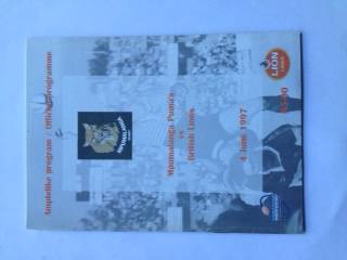 Rugby match programme. Mpumalanga Pumas vs British & Irish Lions 1997