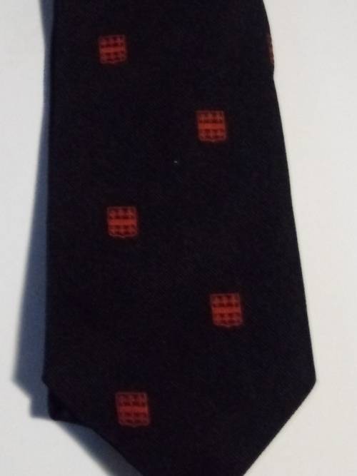 Crawen Week Rugby tie 1970s. Markhams brand