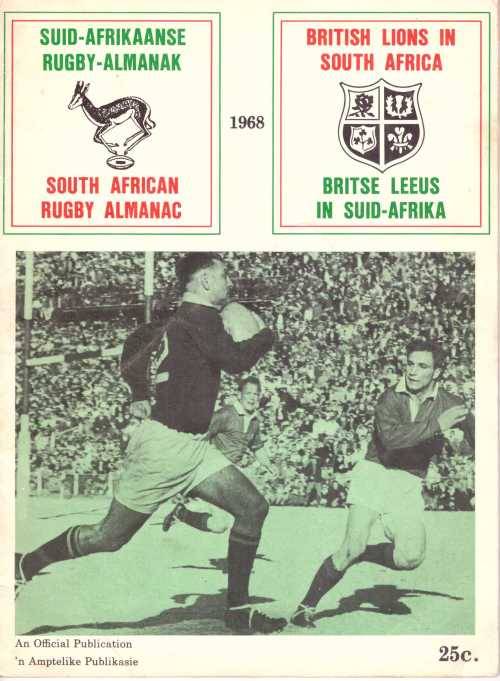 968 Rugby Almanac Incl British Lions tour to SA 32 pp