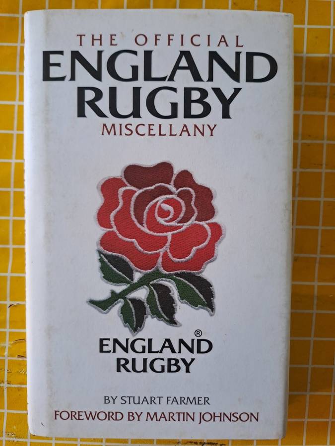 Rugby book - The Official England Rugby Miscellany h/c