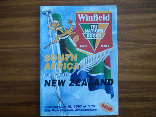 Match programme: South Africa vs New Zealand 1997