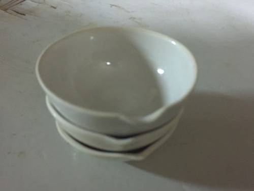 3 Ceramic bowls used in chemistry lab