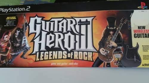 PLAYSTATION 2 PS2 GUITAR HERO III LEGENDS OF ROCK GUITAR + GAME BRAND NEW (OPEN BOX)